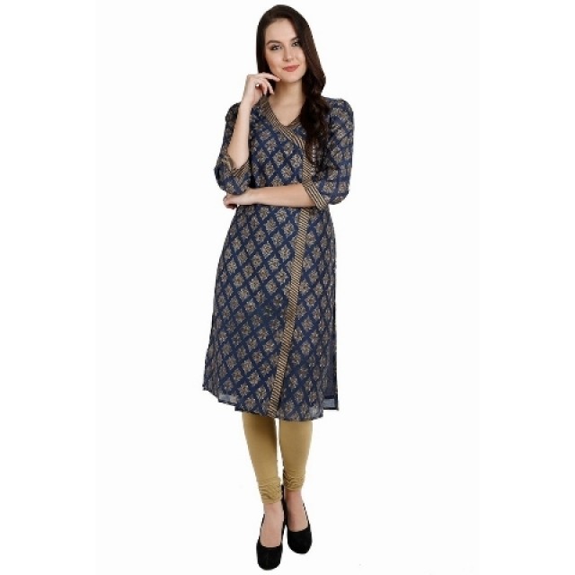 Designer Kurti Online- Get Latest Navy Blue Kurthi Design at Shoppyzip