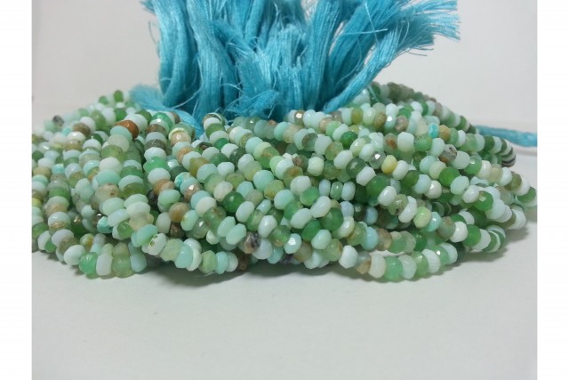 Opal Beads- Natural Peruvian Opal Faceted Beads 