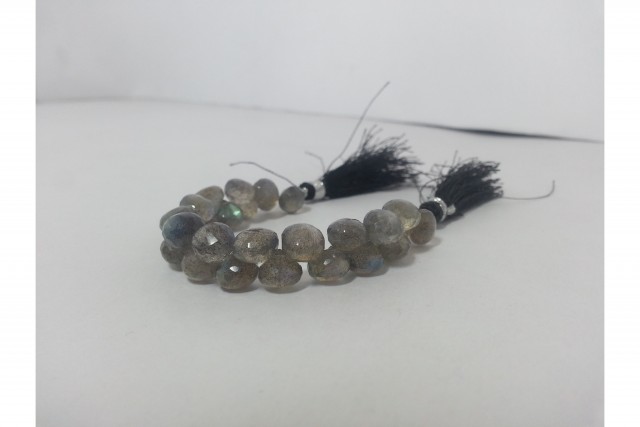 56cts Labradorite Faceted Onion Beads | Labradorite Onion Beads | Onion Beads | Facet Onion Beads | Onion Briolettes Bead | Teardrop Beads	