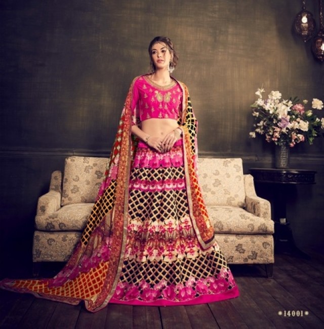 Buy Multicolour Colour Lehenga Choli at Shoppyzip