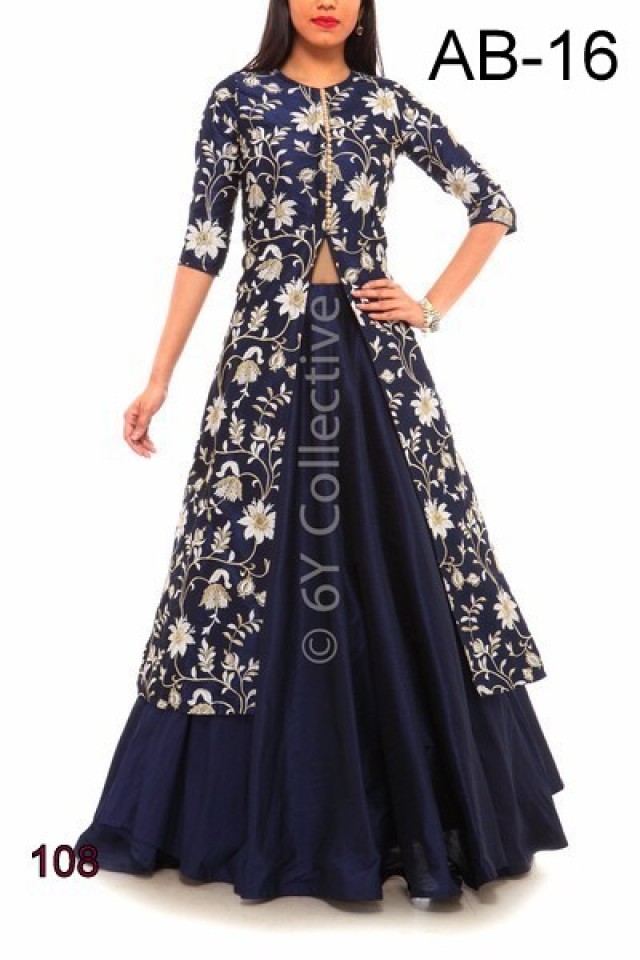 Astha Bridal Navy Indo Western