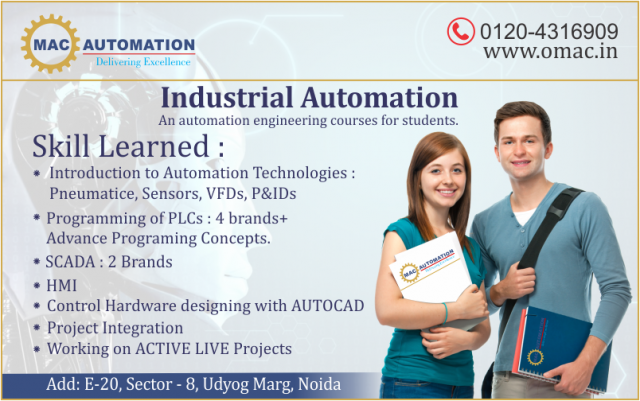 Omac automation classes PLC/SCADA training institute in noida.