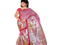 Buy Georgette Saree With Banglori Silk Blouse in Beige- High Trend Mart