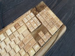 Wooden Keyboard W4 walnut edition 